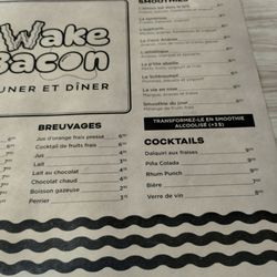 Le Wake & Bacon - Beverages menu (2)