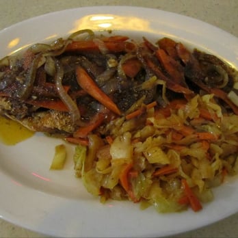 De-Jred - fried whole snapper with steamed cabbage - Caribbean Near Me - Skokie, Illinois De-Jred - fried whole snapper with steamed cabbage - Caribbean Near Me - Skokie, Illinois