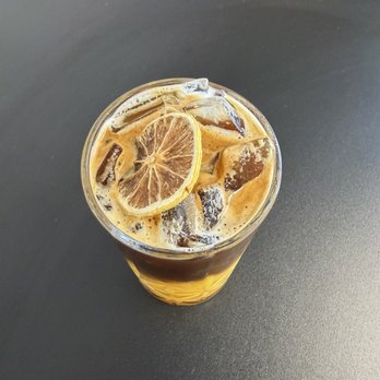 Redshift Coffee Roasters - Top view of OJ espresso tonic - Coffee & Tea Near Me - Lake Forest, California