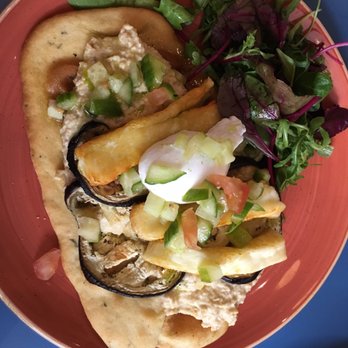Brother Hubbard - Flatbread with aubergine and hummus - Middle Eastern Near Me - Dublin, D
