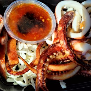 Kyoto Ramen Hawaiian BBQ - Whole grilled squid with sweet chili + hoisin dipping sauce. - Ramen Near Me - Martinez, California