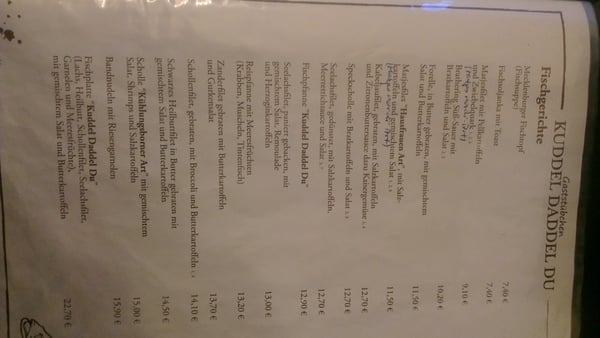 Menu photo 1 Gaststübchen Kuddel-Daddel Kühlungsborn, MV