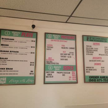 The Shaka Brah - Menu from the new place on Portland Rd. Wow my first time here and blown away how yummy the food is and friendly they are. - Hawaiian Near Me - Salem, Oregon The Shaka Brah - Menu from the new place on Portland Rd. Wow my first time here and blown away how yummy the food is and friendly they are. - Hawaiian Near Me - Salem, Oregon