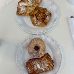 Almond and Hazelnut/chocolate croissant, apple tart, cronut Almond and Hazelnut/chocolate croissant, apple tart, cronut