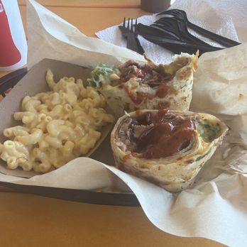 Lil Piggy's Bar-B-Q - Beef brisket burrito and Mac & Cheese - Barbeque Near Me - Coronado, California Lil Piggy's Bar-B-Q - Beef brisket burrito and Mac & Cheese - Barbeque Near Me - Coronado, California