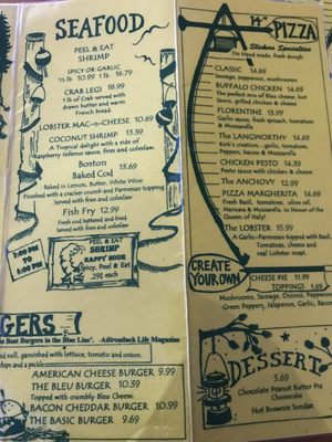 Menu photo 7 Slickers Adirondack Tavern Old Forge, NY