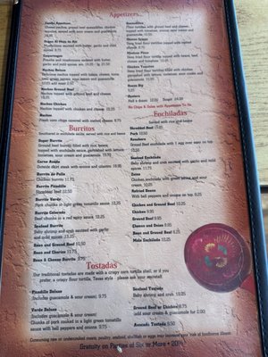 Menu photo 3 La Fiesta Elko, NV