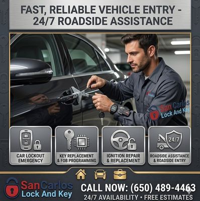 Lock installation service San Carlos