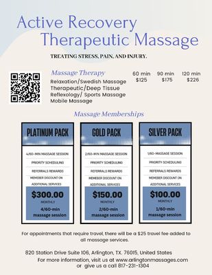 Active Recovery Therapeutic Massage