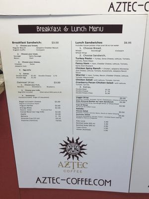 Menu photo 5 Aztec Coffee Ingleside, TX