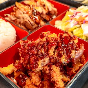 Crazy Sushi - Bento Box w Chicken Katsu and Chicken Teriyaki - Sushi Bars Near Me - Rocklin, California