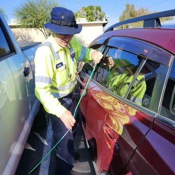 AAA Arizona Battery Service - Scott with the Magic Inflator bag and Unlatch Rod. Five minutes or less open up. - Battery Stores Near Me - Phoenix, Arizona