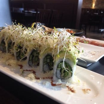 Mio Stone Grill & Sushi - An admittedly half eaten grasshopper roll. What did you expect? We were hungry - Japanese Near Me - Airdrie, Alberta