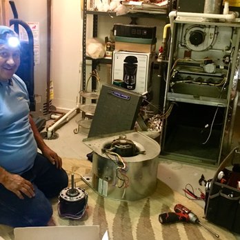 Cool Sunshine Heating And Air Conditioning - Jesus installing a new fan motor. After 15 years it was time for a new one - Heating & Air Conditioning/HVAC Near Me - Denver, Colorado