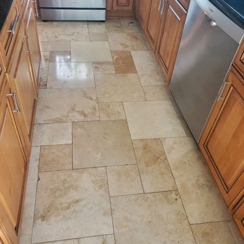 Koszo Tile and Stone Restoration - Travertine before. - Flooring Near Me Koszo Tile and Stone Restoration - Travertine before. - Flooring Near Me