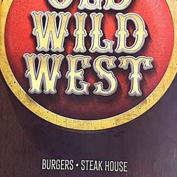 Old Wild West - Menu cover with the restaurant logo - American Near Me - RM, RM