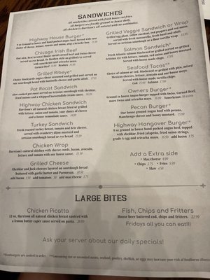 Menu photo 5 Highway House Chicago, IL