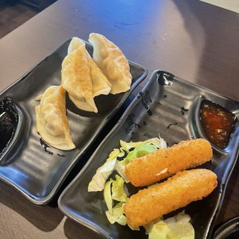 Sake Sushi - Fried gyoza and mozzarella sticks - Sushi Bars Near Me - Rancho Cordova, California Sake Sushi - Fried gyoza and mozzarella sticks - Sushi Bars Near Me - Rancho Cordova, California