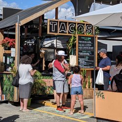 Marché Jean-Talon - The taco stand was doing brisk business.
