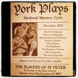 St George In The East C Of E Church - The programme for the Medieval mystery plays put on every December by St Peter's Players
