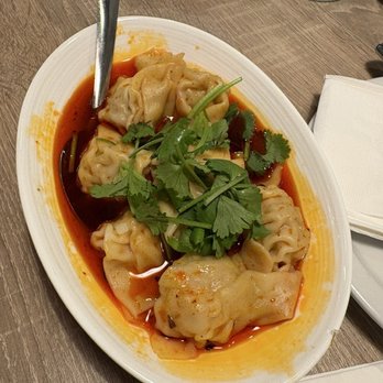 Prosperity Szechuan Cuisine - A4. Pork Wonton With Spicy Sauce/8PCS. - Szechuan Near Me - Stockton, California Prosperity Szechuan Cuisine - A4. Pork Wonton With Spicy Sauce/8PCS. - Szechuan Near Me - Stockton, California