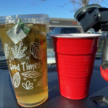 Sumiyaki Japan - The plastic cup they gave me the tea in and the red cup they gave me to put it in when I said it was too hot. - Japanese Near Me - Metuchen, New Jersey Sumiyaki Japan - The plastic cup they gave me the tea in and the red cup they gave me to put it in when I said it was too hot. - Japanese Near Me - Metuchen, New Jersey