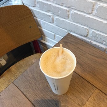 Pret A Manger - Almond milk cappuccino. - Sandwiches Near Me - New York, New York Pret A Manger - Almond milk cappuccino. - Sandwiches Near Me - New York, New York