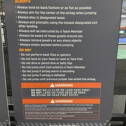 Sky Zone Trampoline Park - Clearly posted rules