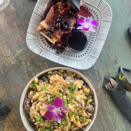 Burrito bowl and Luna Cake Burrito bowl and Luna Cake