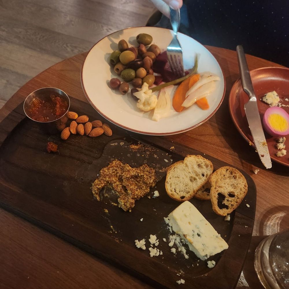 Dear Charles - Cheese board....sorry...started to eat before the picture - Salad Near Me - Baltimore, Maryland Dear Charles - Cheese board....sorry...started to eat before the picture - Salad Near Me - Baltimore, Maryland