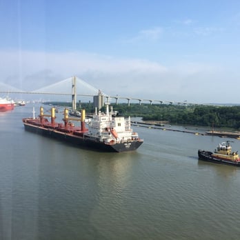 Hyatt Regency Savannah - View to River (from 4th floor) - Hotels Near Me - Savannah, Georgia