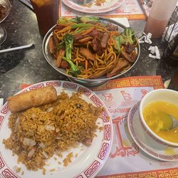 Wong's Palace Restaurant - Pork lo mein, fried rice, egg roll