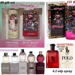 T & W Flea Market - Ed Hardy perfume sale booth 66 indoors