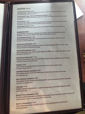 Menu photo 3 The Byrd House Orchard Park, NY Menu photo 3 The Byrd House Orchard Park, NY