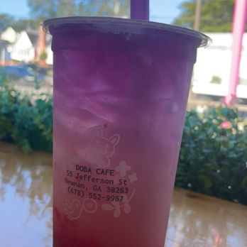 Doba Cafe  - Strawberry Butterfly - Bubble Tea Near Me - Newnan, Georgia