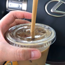 Chili cinnamon latte. Bamboo straws! I think they're bamboo...