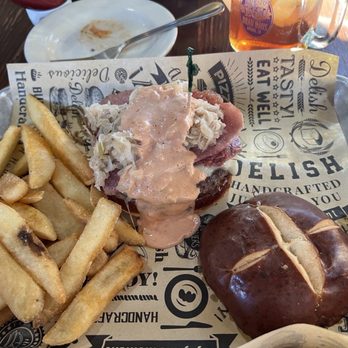 Millstream Brewing - It's a Reuben hamburger - Breweries Near Me - Amana, Iowa