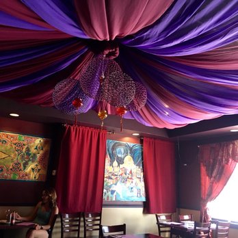 Open Sesame Cafe - Beautiful nNEW outdoor & indoor decor!  Purple, exotic & lavish-- like a palace out of Arabian Nights! - Mediterranean Near Me - Des Moines, Iowa