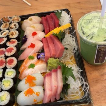 Raw N Dash - Sushi/sashimi platter and ceremonial matcha latte - Poke Near Me - Diamond Bar, California Raw N Dash - Sushi/sashimi platter and ceremonial matcha latte - Poke Near Me - Diamond Bar, California