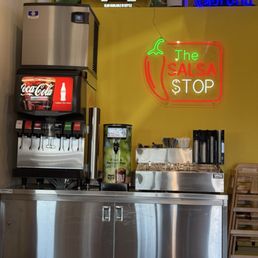Salsa and drink bar Salsa and drink bar