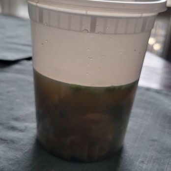 Hughie's - wonton egg noodle soup, half of a container..... - Vietnamese Near Me - Houston, Texas Hughie's - wonton egg noodle soup, half of a container..... - Vietnamese Near Me - Houston, Texas