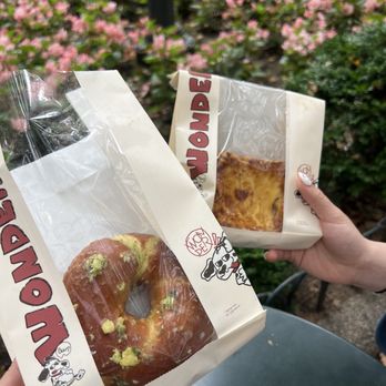 Lelecha - Garlic Pretzel Bagel, Butter Caramel Egg Tart - Bakeries Near Me - New York, New York