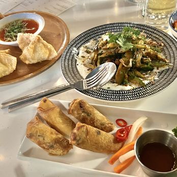 BiXi Beer - rangoon royale, cucumber salad and egg rolls - Asian Fusion Near Me - Chicago, Illinois