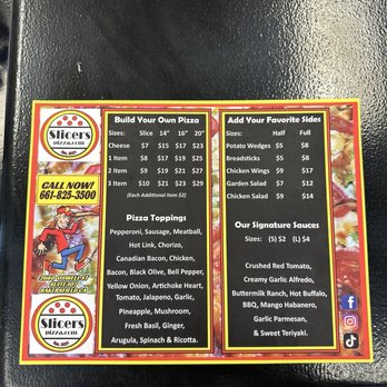 Slicers Pizza - Menu - Pizza Near Me - Bakersfield, California Slicers Pizza - Menu - Pizza Near Me - Bakersfield, California