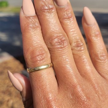 Crystal Nails & Spa - Gel polish change with matte top coat on acrylic nails. - Nail Salons Near Me - Redlands, California