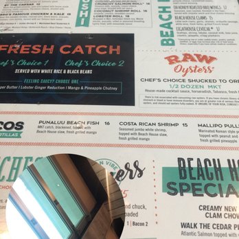 Beach House - Menu and window in circle - Bars Near Me - Pompano Beach, Florida Beach House - Menu and window in circle - Bars Near Me - Pompano Beach, Florida
