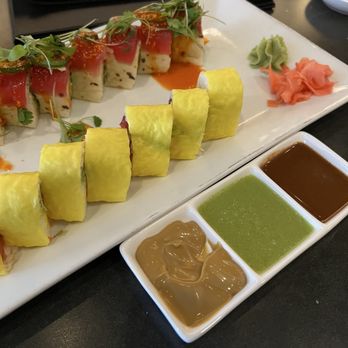 Sushi Lounge - The sauces for the Optimistic Roll super yummy! - Japanese Near Me - Morristown, New Jersey Sushi Lounge - The sauces for the Optimistic Roll super yummy! - Japanese Near Me - Morristown, New Jersey