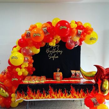 Cloud Bounce - Custom Hot Cheeto chip bag and balloon - Bounce House Rentals Near Me