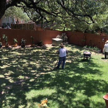 Dream Yards - Smaller area where river rock used to lay. Looks much better with the new sod in its place. - Landscaping Near Me - Bulverde, Texas Dream Yards - Smaller area where river rock used to lay. Looks much better with the new sod in its place. - Landscaping Near Me - Bulverde, Texas