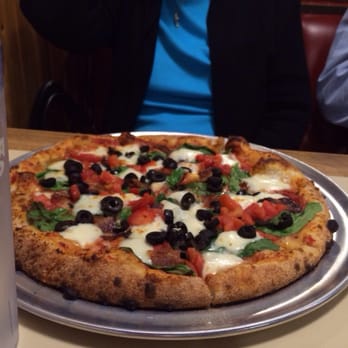 Rebel Pie - Spinach/Bacon/Tomato/Olives pizza - Pizza Near Me - Florence, South Carolina Rebel Pie - Spinach/Bacon/Tomato/Olives pizza - Pizza Near Me - Florence, South Carolina
